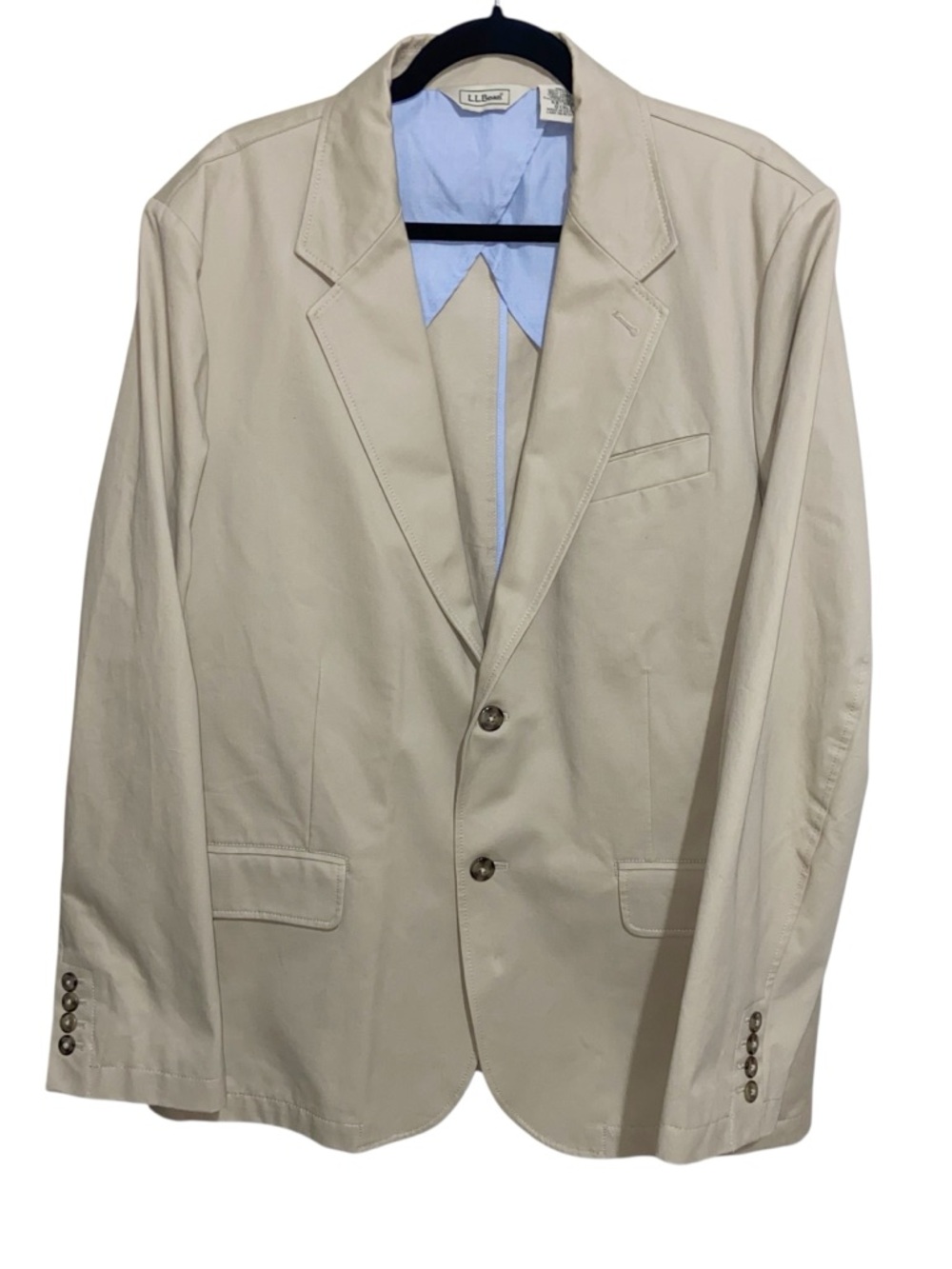 LL Bean Jacket Mens 44 Unstructured Blazer Sport Coat Business Casual Preppy Tan
